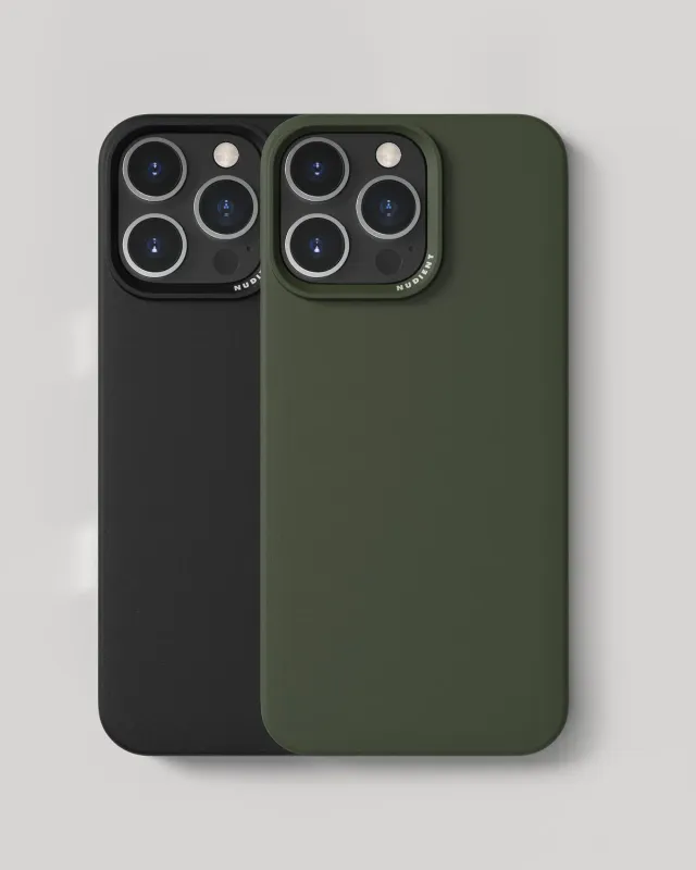 Nudient Thin Case iPhone 16 Pro Max cover 2 pezzi nero verde
