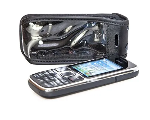 caseroxx Nokia C2-01 custodia cintura nera vera pelle