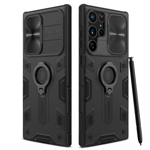 CloudValley cover Samsung S22 Ultra nera antiurto stand