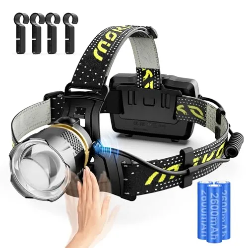 MoKo Lampada Frontale LED Ricaricabile 2600mAh IP68 Zoom
