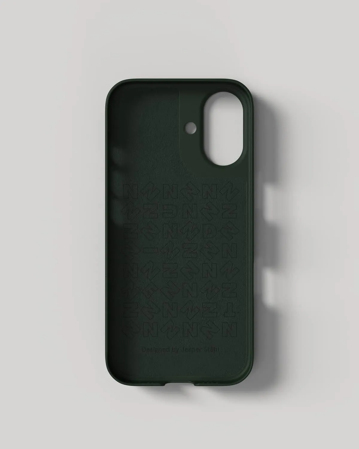 Nudient Thin Case iPhone 17 cover Moss Green sottile leggera