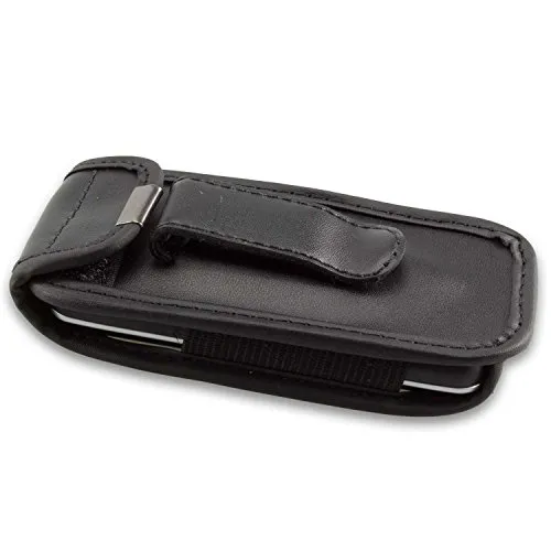 caseroxx LG A100 borsa pelle nera clip cintura finestra