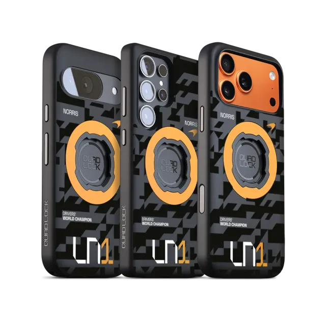 Quad Lock Lando Norris cover MAG iPhone 17 Pro Papaya