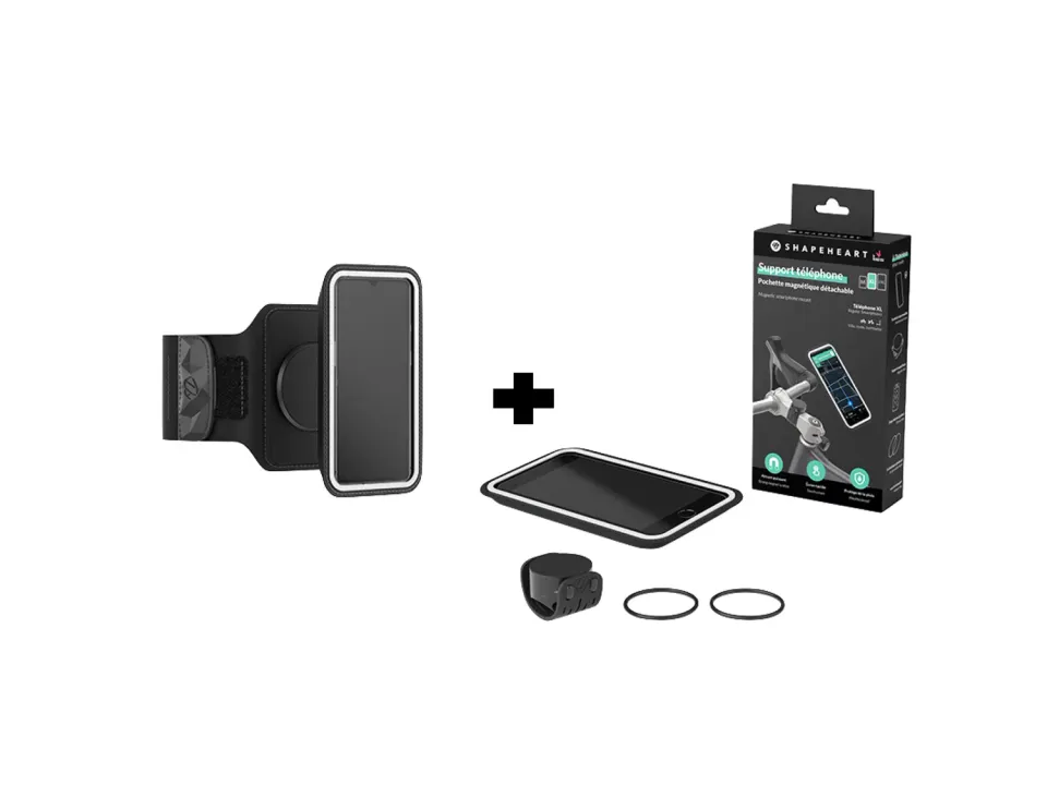 Shapeheart Pack Bracciale + Supporto Bici Telefono M