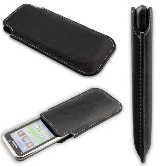 caseroxx Business-Line Tasca Nokia C5-00 Nera Pelle