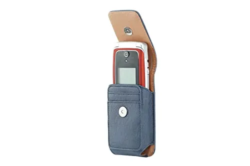 caseroxx custodia Doro Primo 418 pelle azzurra cintura