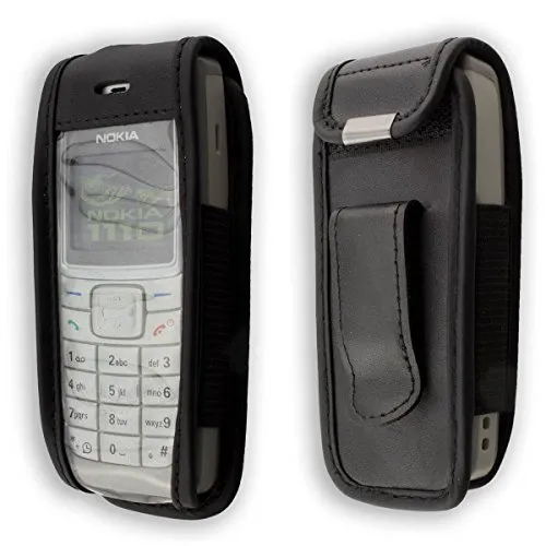 caseroxx Custodia cintura pelle Nokia 1110/1110i/1112 nera vera pelle