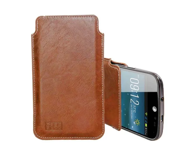 caseroxx Business-Line tasca Acer Liquid Jade Plus S55 marrone clip cintura