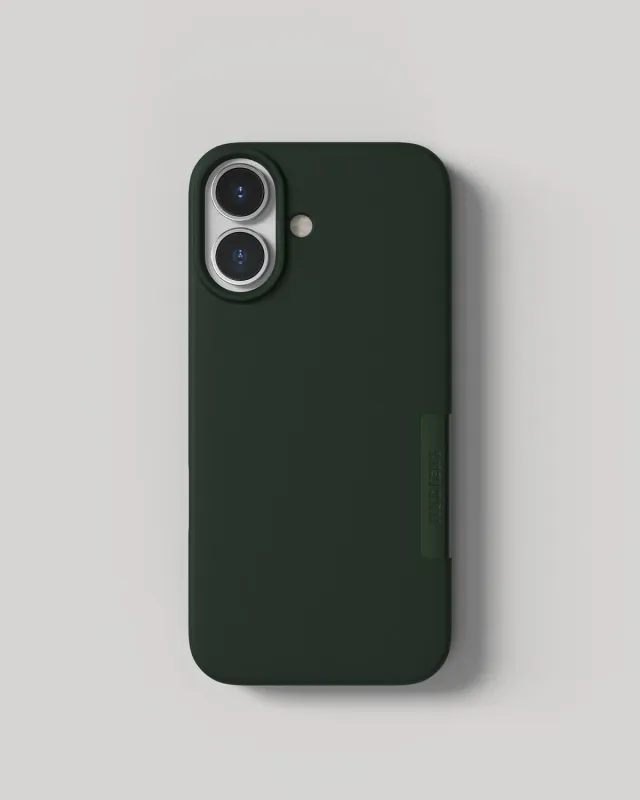 Nudient Thin Case iPhone 17 cover Moss Green sottile leggera