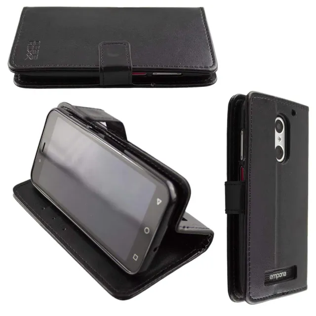 caseroxx Bookstyle Cover Emporia Smart 4 Nera Portafoglio