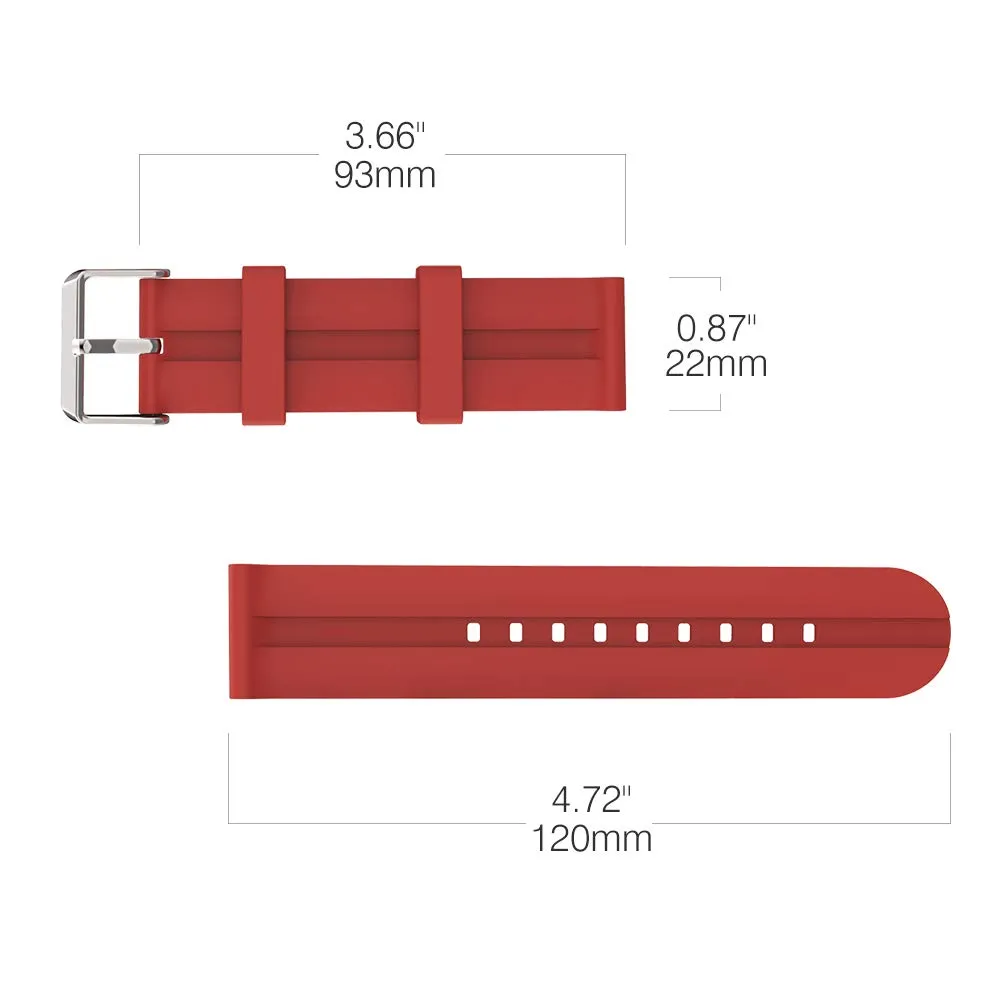 MoKo Cinturino Silicone 22mm Rosso Scuro Galaxy Watch