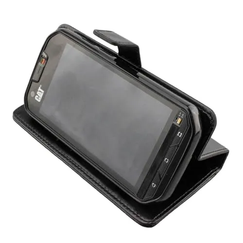 caseroxx Bookstyle custodia Cat S60 portafoglio nero