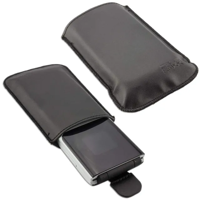 caseroxx Nokia 2720 Flip slide custodia nera pelle