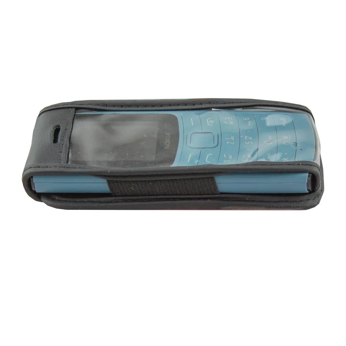 caseroxx Borsa Pelle Nokia 105 110 4G Nera con Clip