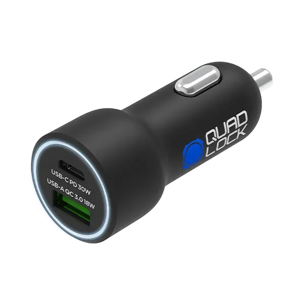 Quad Lock 360 caricabatterie auto USB doppio 12V