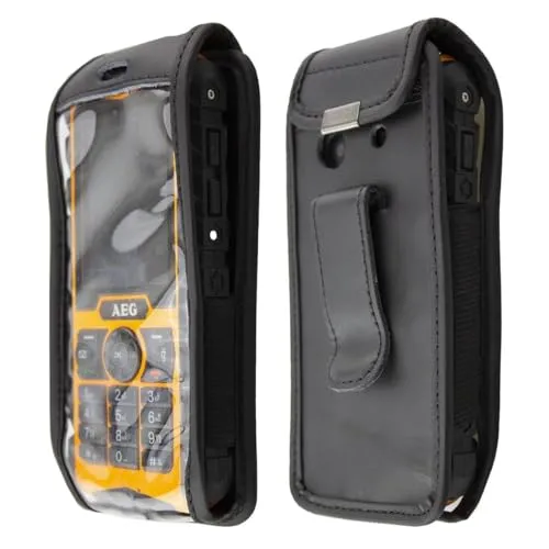 caseroxx AEG M550 Outdoor borsello pelle nero vera pelle