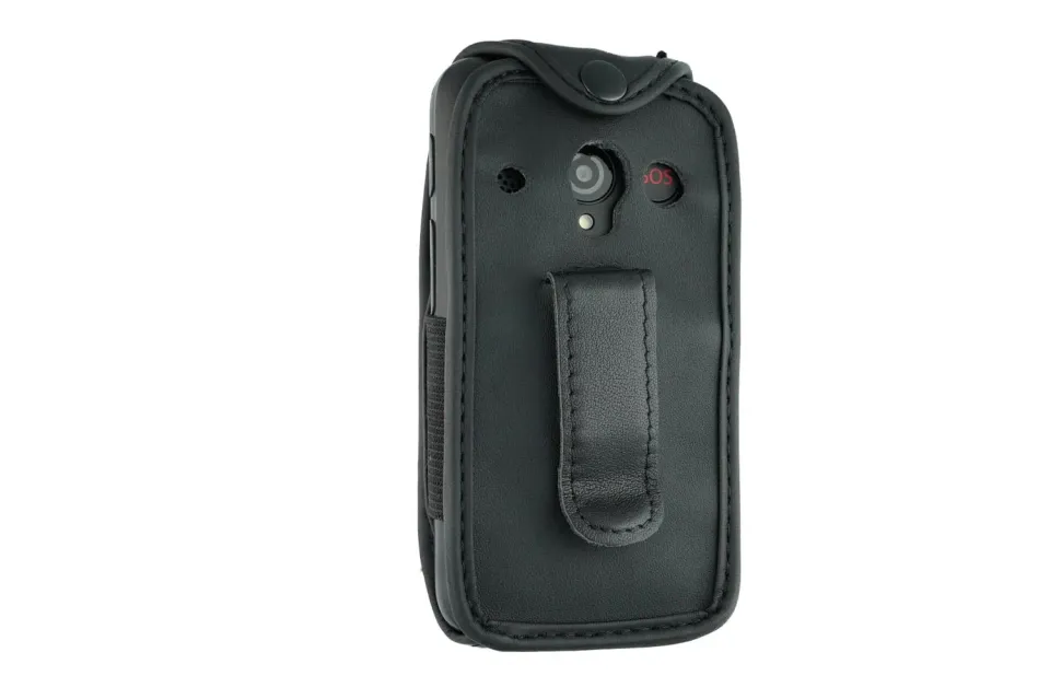 caseroxx per Alcatel 30.85 borsello pelle nero con clip
