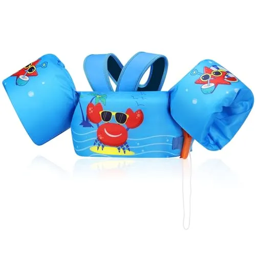 MoKo Gilet Nuoto Bambini 20-50lbs Blu Granchi