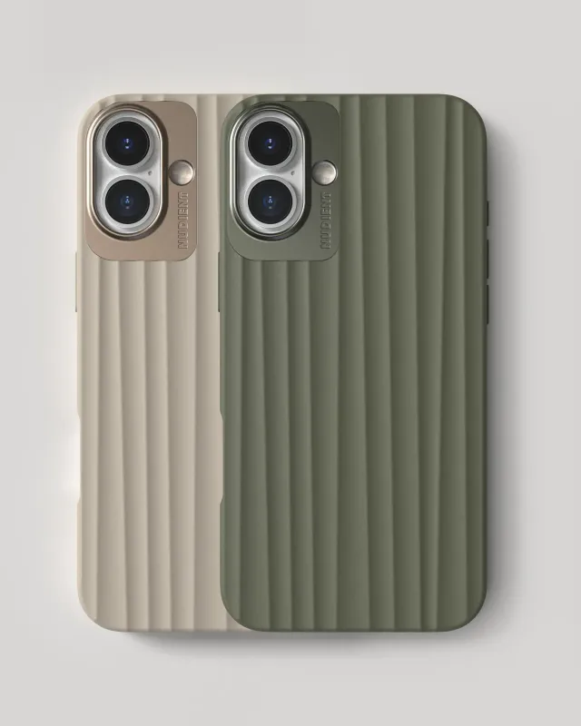 Nudient Bold Case cover iPhone 16 Plus Linen Beige Olive