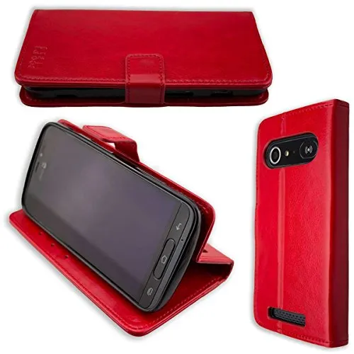 caseroxx Bookstyle custodia portafoglio Doro 8040 rossa antiurto