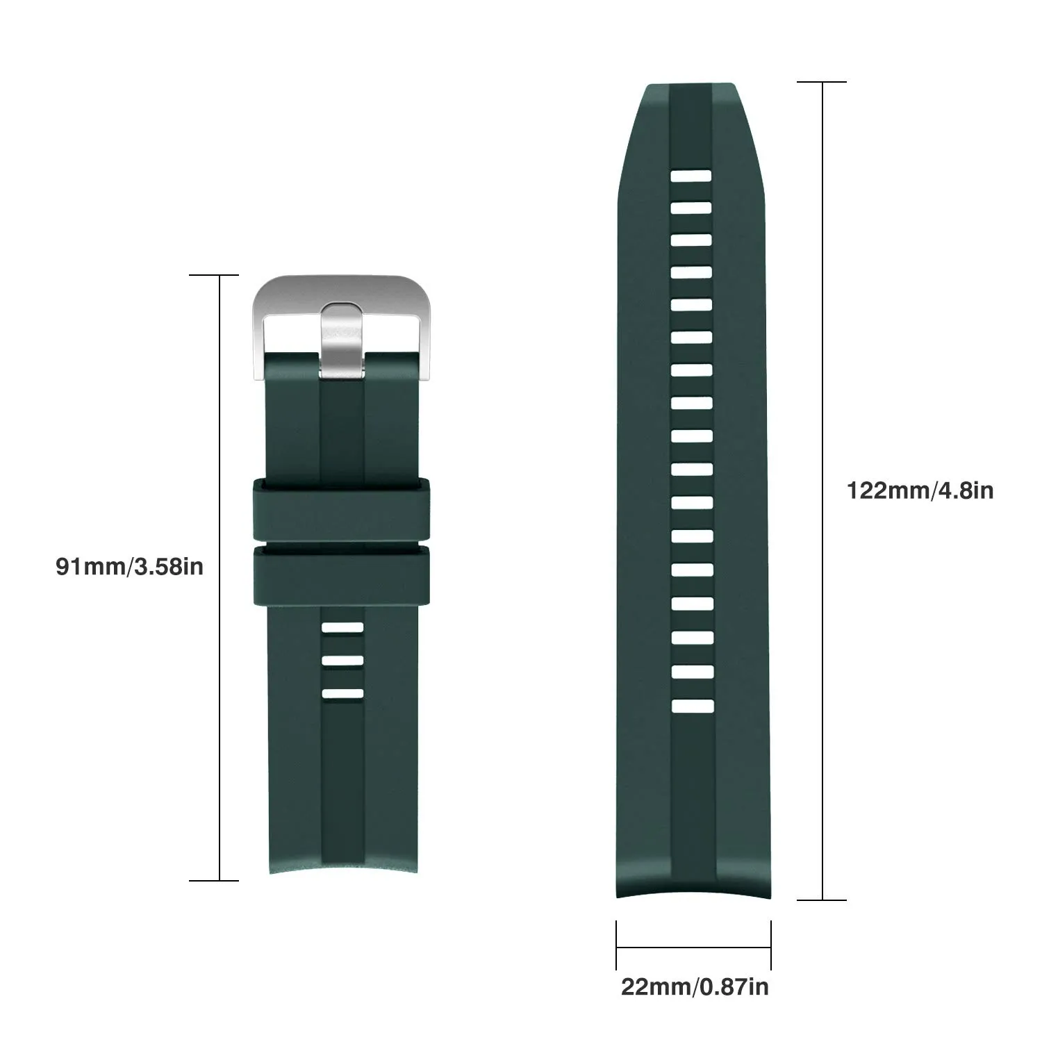 MoKo Watch GT Cinturino Sportivo 22mm Silicone Tricolore