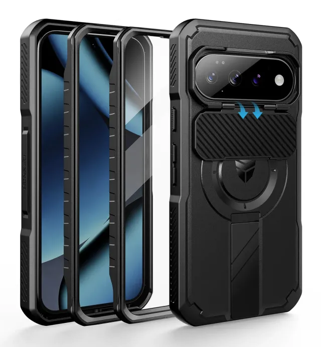 Dexnor per Pixel 11 cover nera con stand antiurto