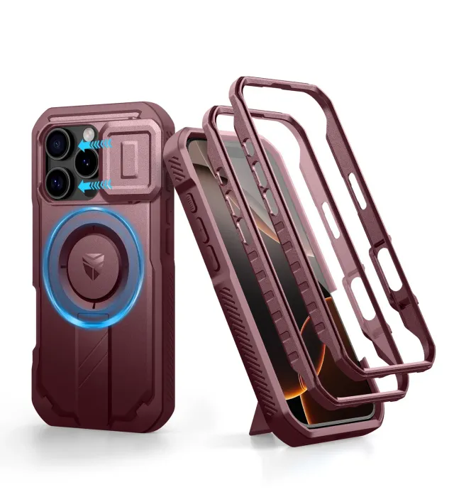 Dexnor iPhone 16 Pro cover rossa MagSafe blindata