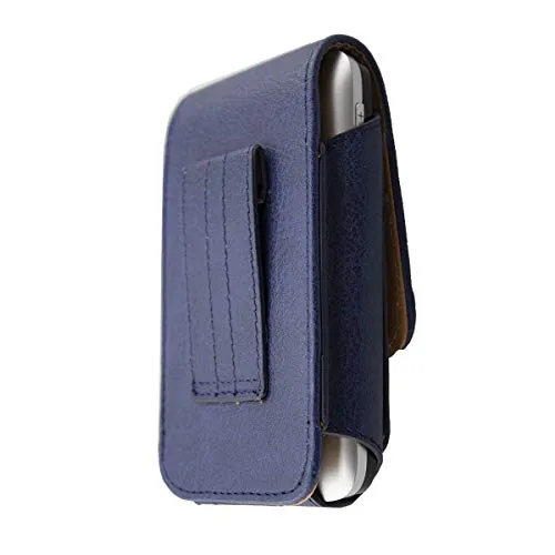 caseroxx Alcatel 2008G custodia cintura pelle azzurro
