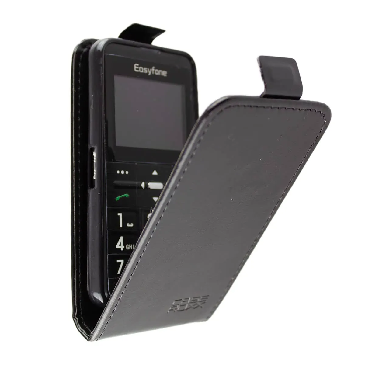 caseroxx Flip Cover Easyfone Prime-A7 custodia nera