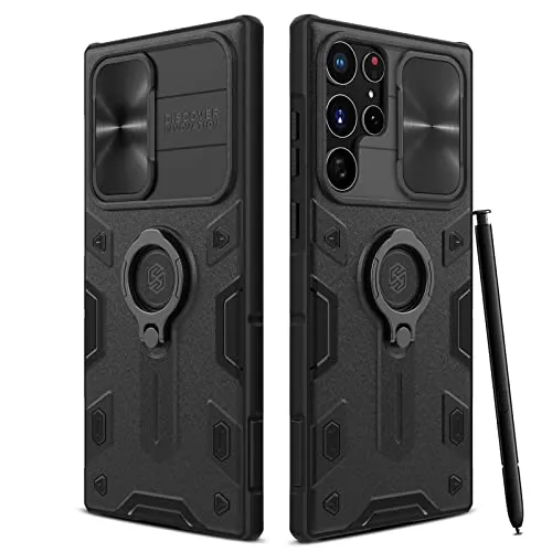 CloudValley cover Samsung S22 Ultra nera antiurto stand