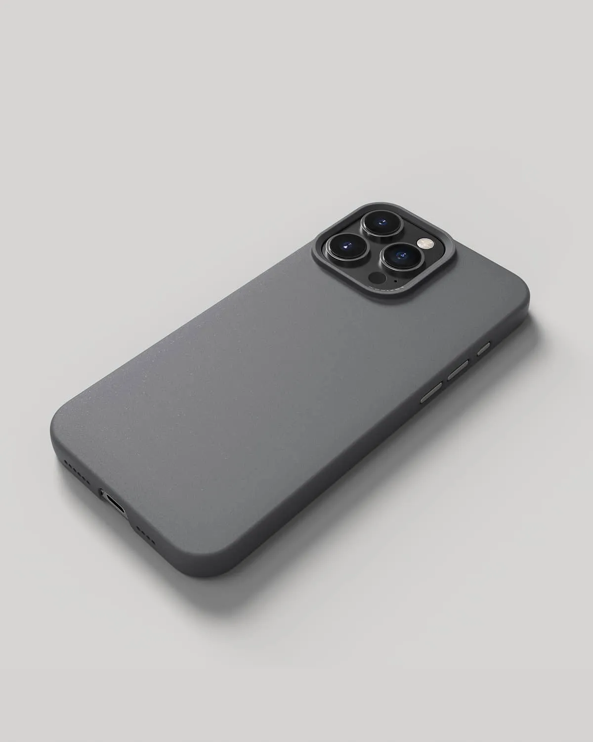 Nudient Thin Case iPhone 16 Pro Max cover Ash Grey MagSafe