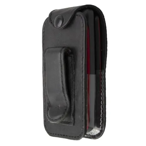 caseroxx Borsa Pelle Doro Primo 401 custodia cintura nero vera pelle