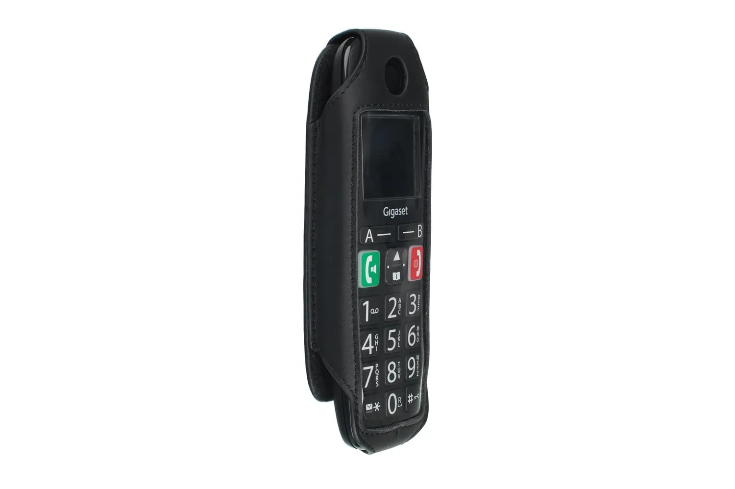 caseroxx Borsello Pelle Gigaset E290 Nero cintura