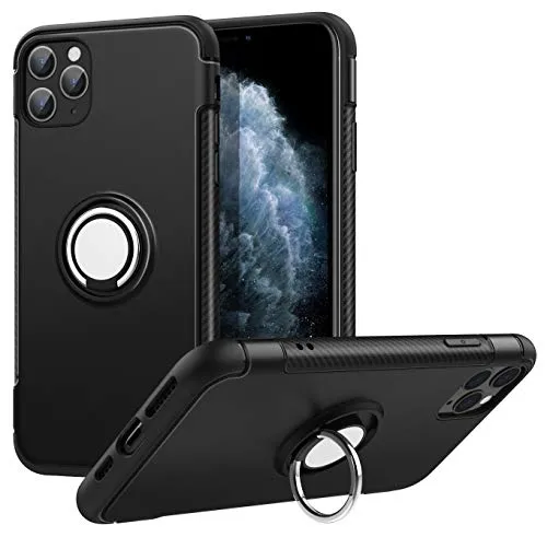 MoKo Holster Cover per iPhone 11 Pro Max nero cavalletto antiurto
