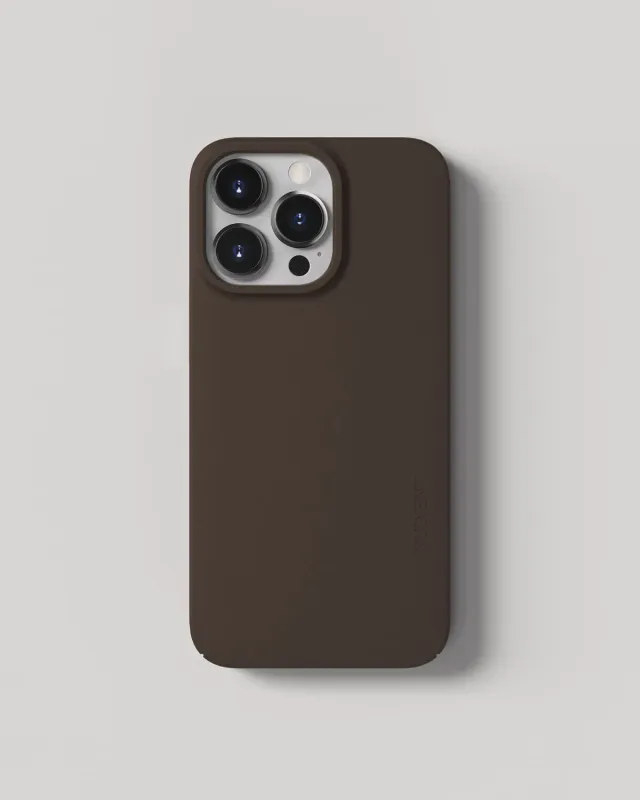 Nudient Thin Case custodia iPhone 13 Pro Dark Brown MagSafe minima
