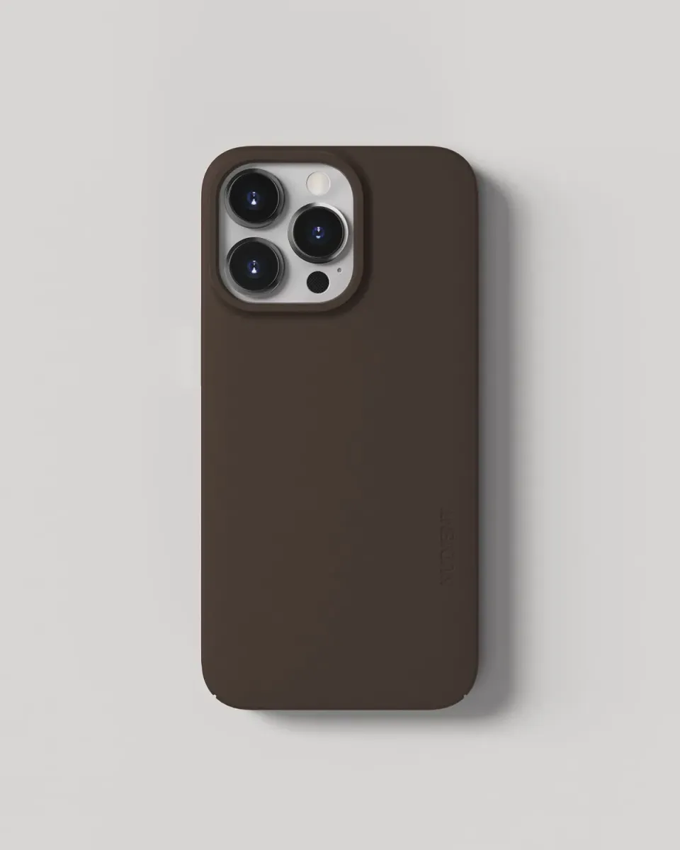 Nudient Thin Case custodia iPhone 13 Pro Dark Brown MagSafe minima
