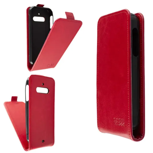 caseroxx Flip Cover Cat B40 custodia rossa magnetica