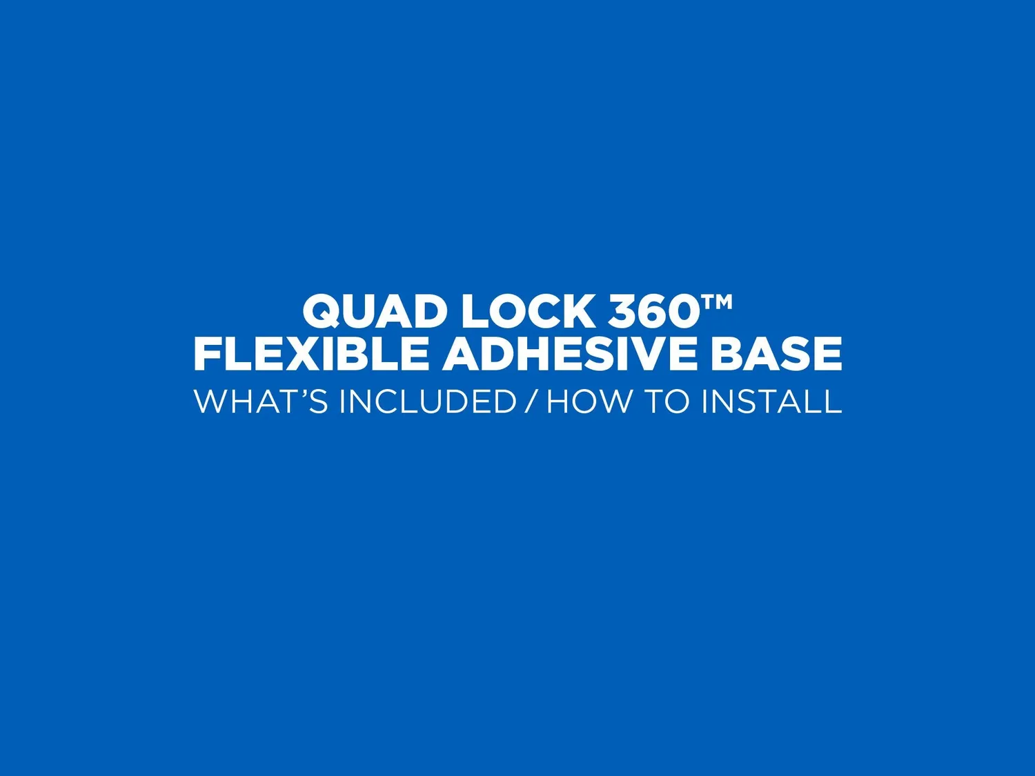 Quad Lock 360 Base Adesiva Flessibile 3M Curva