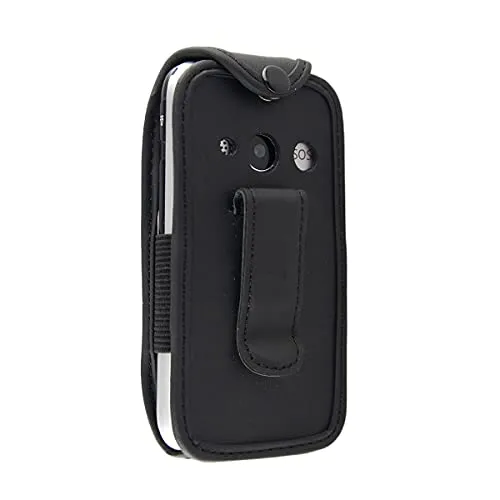caseroxx Borsello Pelle Alcatel 2019G Nero con Clip Cintura