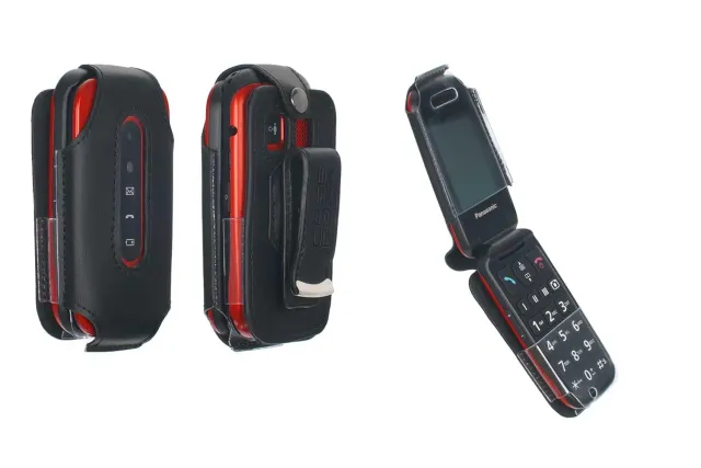 caseroxx Pelle Panasonic KX-TU446 TU456 TU466 borsello nero