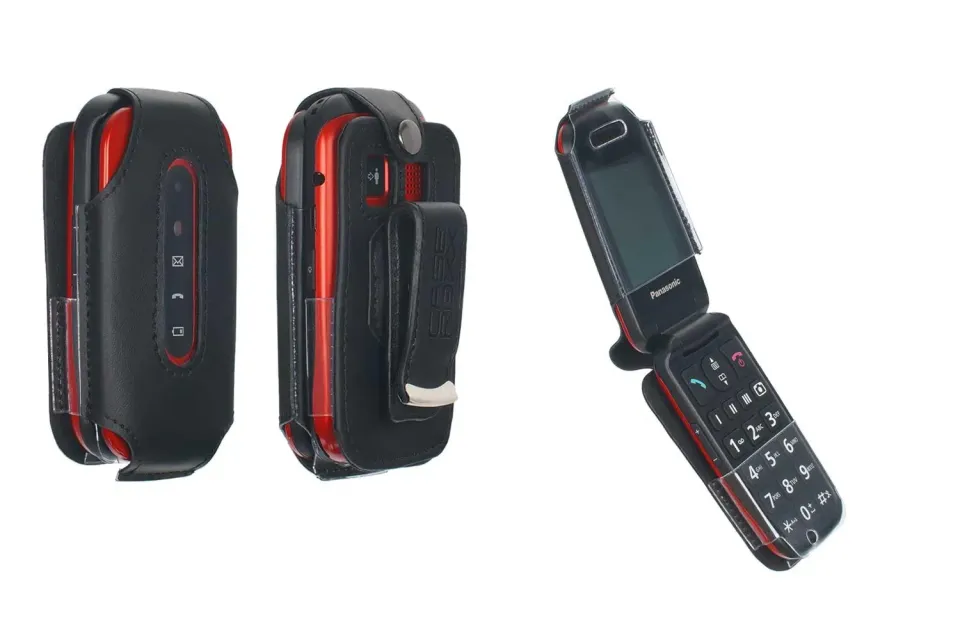 caseroxx Pelle Panasonic KX-TU446 TU456 TU466 borsello nero