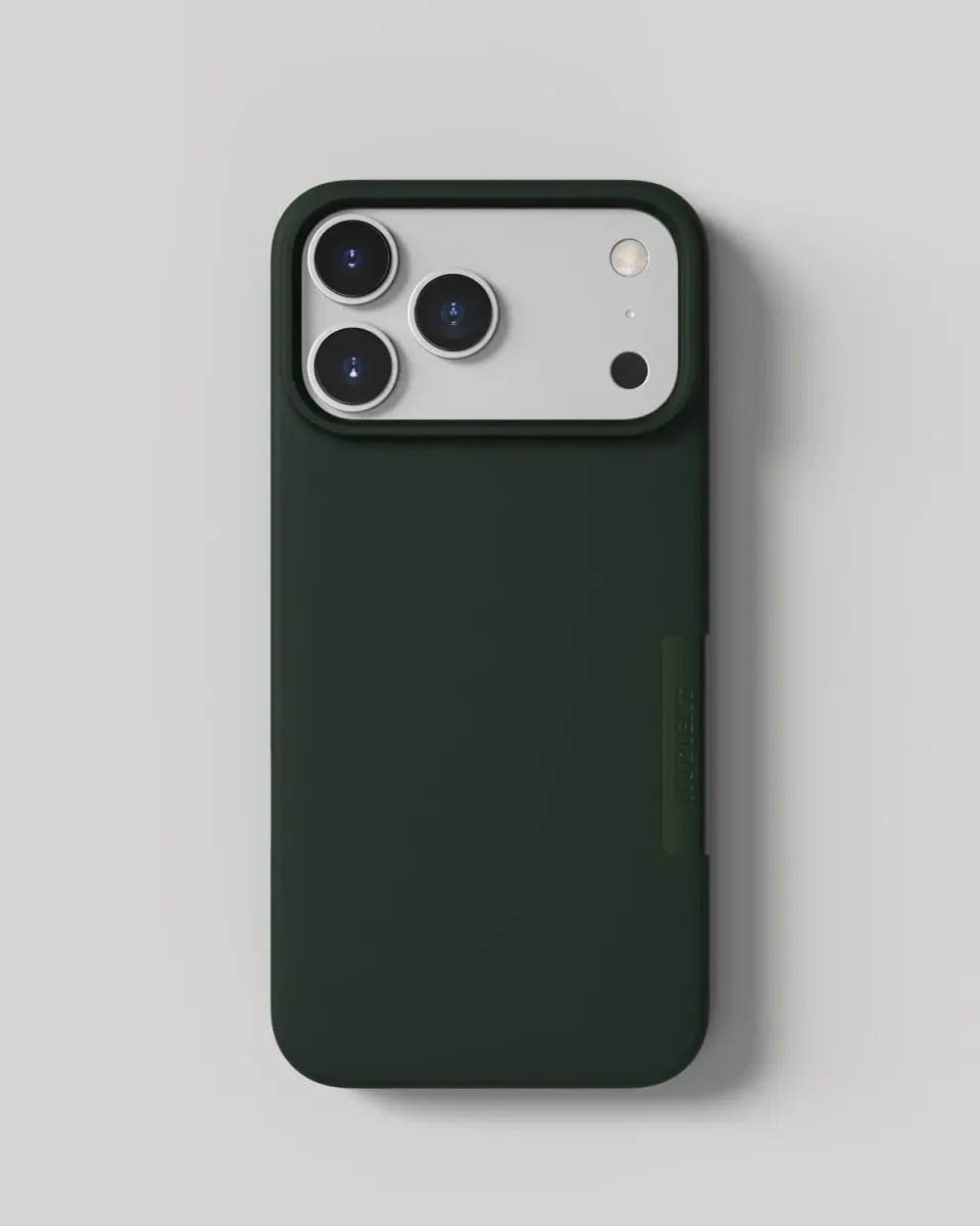 Nudient Thin Case cover iPhone 18 Pro Max Moss Green MagSafe sottile