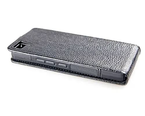 caseroxx Aquaris M5 flip cover nero a libro magnetica