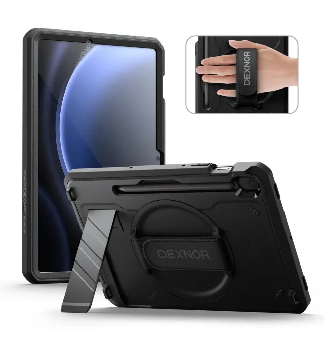 Dexnor Galaxy Tab S9 FE 10.9 cover nera con penna