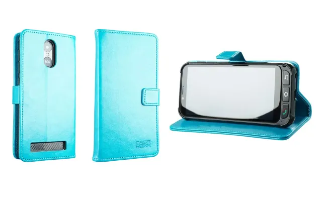 caseroxx SPC Zeus 4G cover libro azzurro chiaro carte