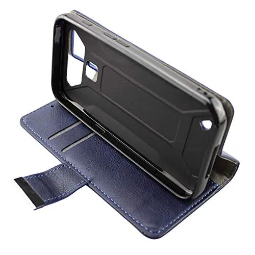 caseroxx Bookstyle custodia Cubot Quest Lite azzurra antiurto