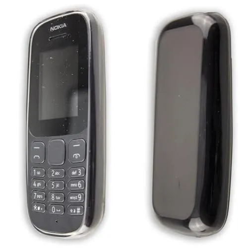 caseroxx TPU Custodia Nokia 105 2017 cover nero trasparente