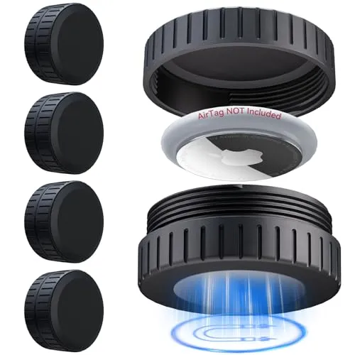 CloudValley Supporto magnetico AirTag IPX8 4 pezzi nero