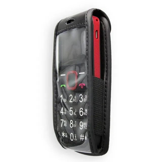caseroxx AEG Voxtel M311 fondina con clip vera pelle nero