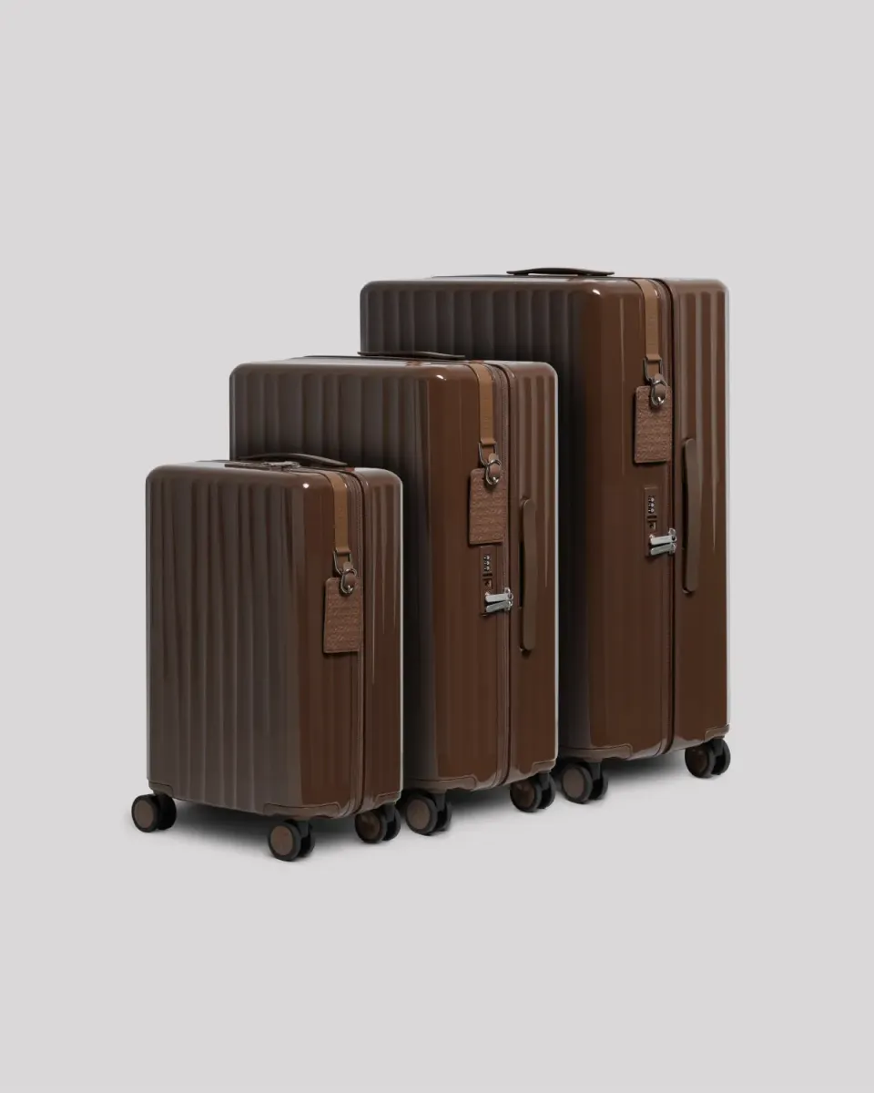 Nudient Bold set 3 valigie Cabin+M+L Chestnut Brown V2